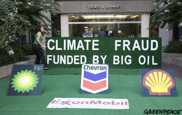 Greenpeace exposes oil companies plans to fake grassroot support.