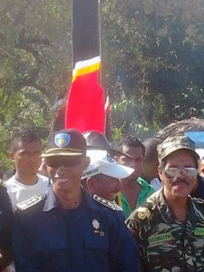 Timor-Leste soldiers and young citizens paying homage to the Kraras  massacre victims in 2013. Photo: David Robie