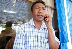Timor-Leste newspaper editor Jose Belo. Dili December 2013