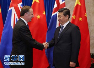 PRC President Xi Jinping and NZ PM John Key. Image courtesy of the Chinese Embassy.