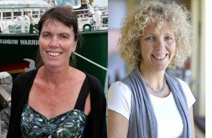 Greenpeace International's two new co-leaders, Bunny McDiarmid (left) and Jennifer Morgan. They take over in April. Image: Greenpeace International