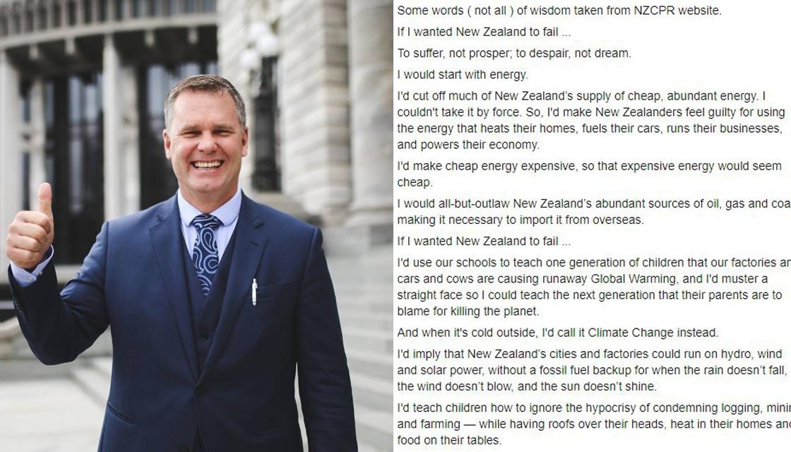 Cool: NZ National Party MP goes full Trump on Climate Realism FACEBOOK-MATT-KING-climate-change-rant-1120