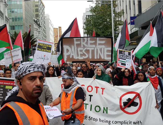 Palestinian march Auckland 1