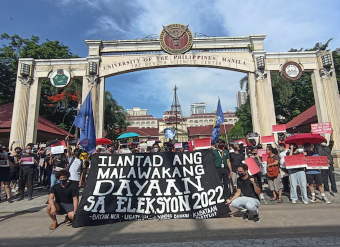 Students protest at the University of the Philippines