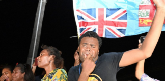 Fijians in the capital Suva celebrate the end of 16 years of authoritarian rule - eight years of military dictatorship followed by a rigid "democracy"