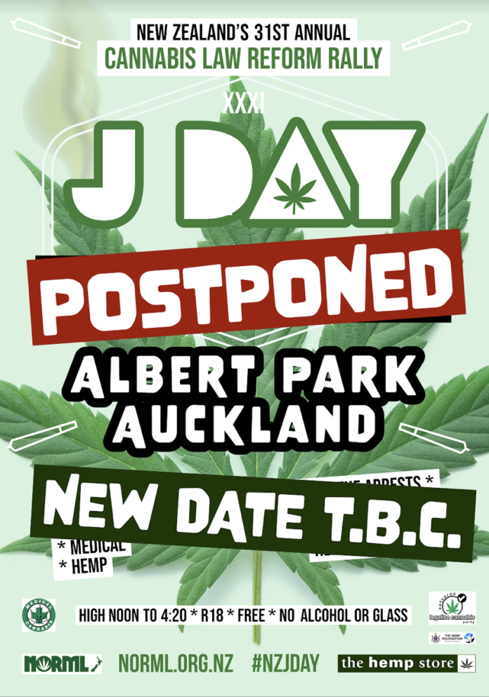 Ganja Media: Auckland J Day ditunda;  Kebijaksanaan ganja diterapkan secara tidak adil (182 dipenjara karena kepemilikan!);  menyerukan perombakan undang-undang narkoba