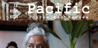 Part of the cover in a recent edition of Pacific Journalism Review