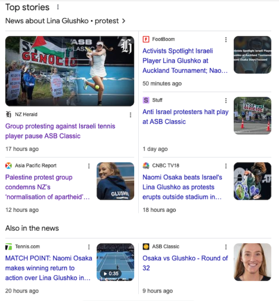 The NZ apartheid tennis protest over Israeli player Lina Glushko