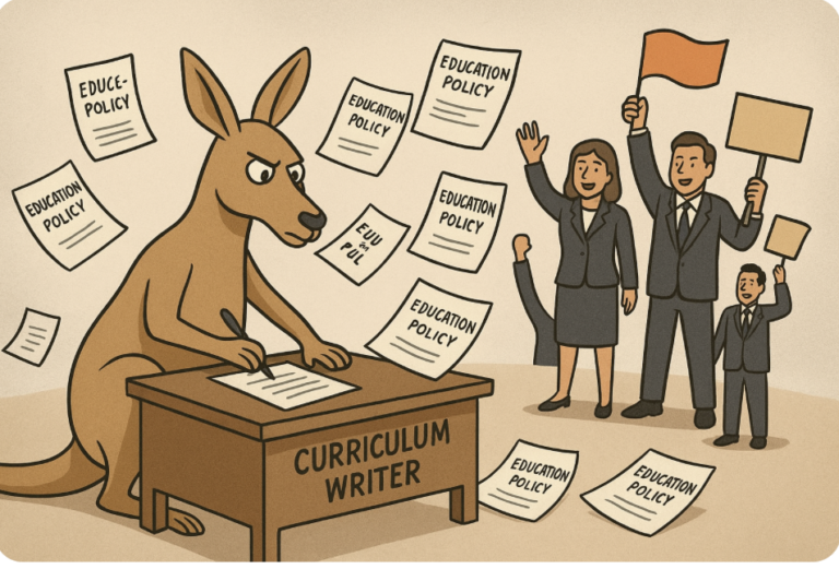 Wait. What? The new curriculum was written by an Australian company?