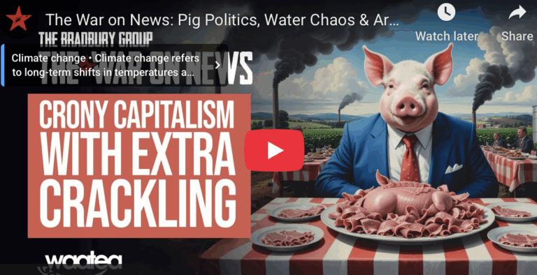 The War on News: Pig Politics, Water Chaos & Arctic Carbon Timebomb