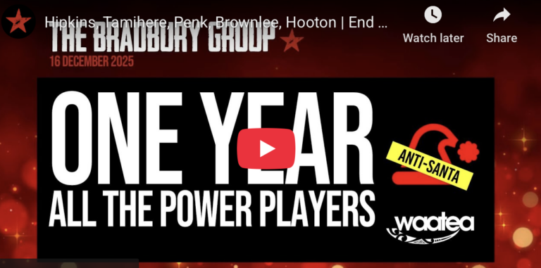 The Bradbury Group End of Year special with Chris Hipkins, Gerry Brownlee, John Tamihere, Chris Penk & TDB 3 wise men