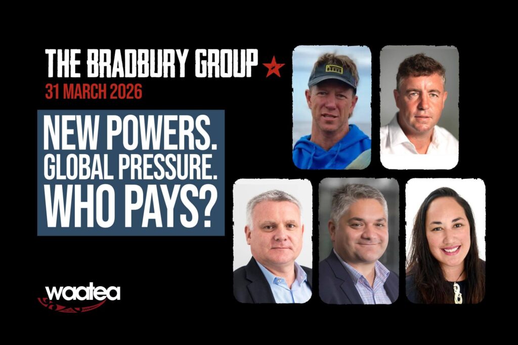 8pm LIVE TONIGHT: The Bradbury Group with Fishing Legend Matt Watson, Economist Cameron Bagrie + Political Panel
