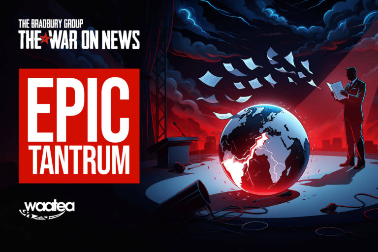 The War on News clip: Trump’s Epic Tantrum War, Biometric Nightmare & Luxon’s Train-Wreck Response