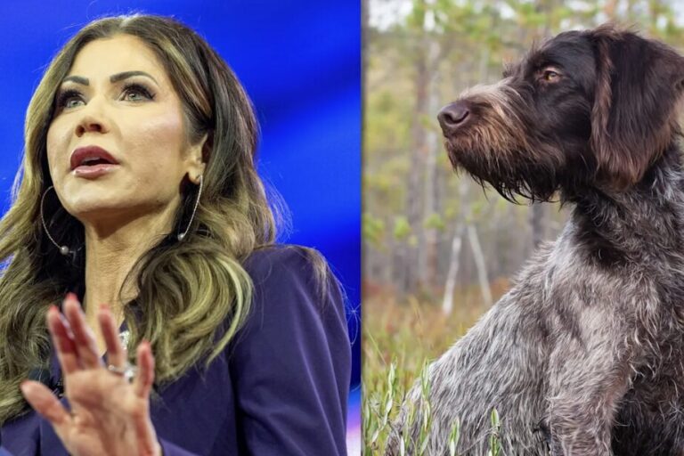 Trump puts down puppy killer ICE Barbie Kristi Noem