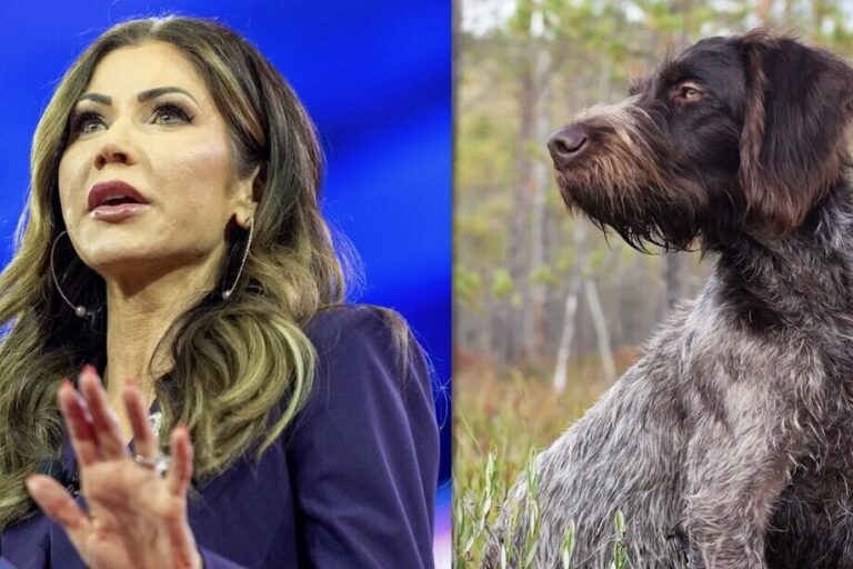 Trump puts down puppy killer ICE Barbie Kristi Noem