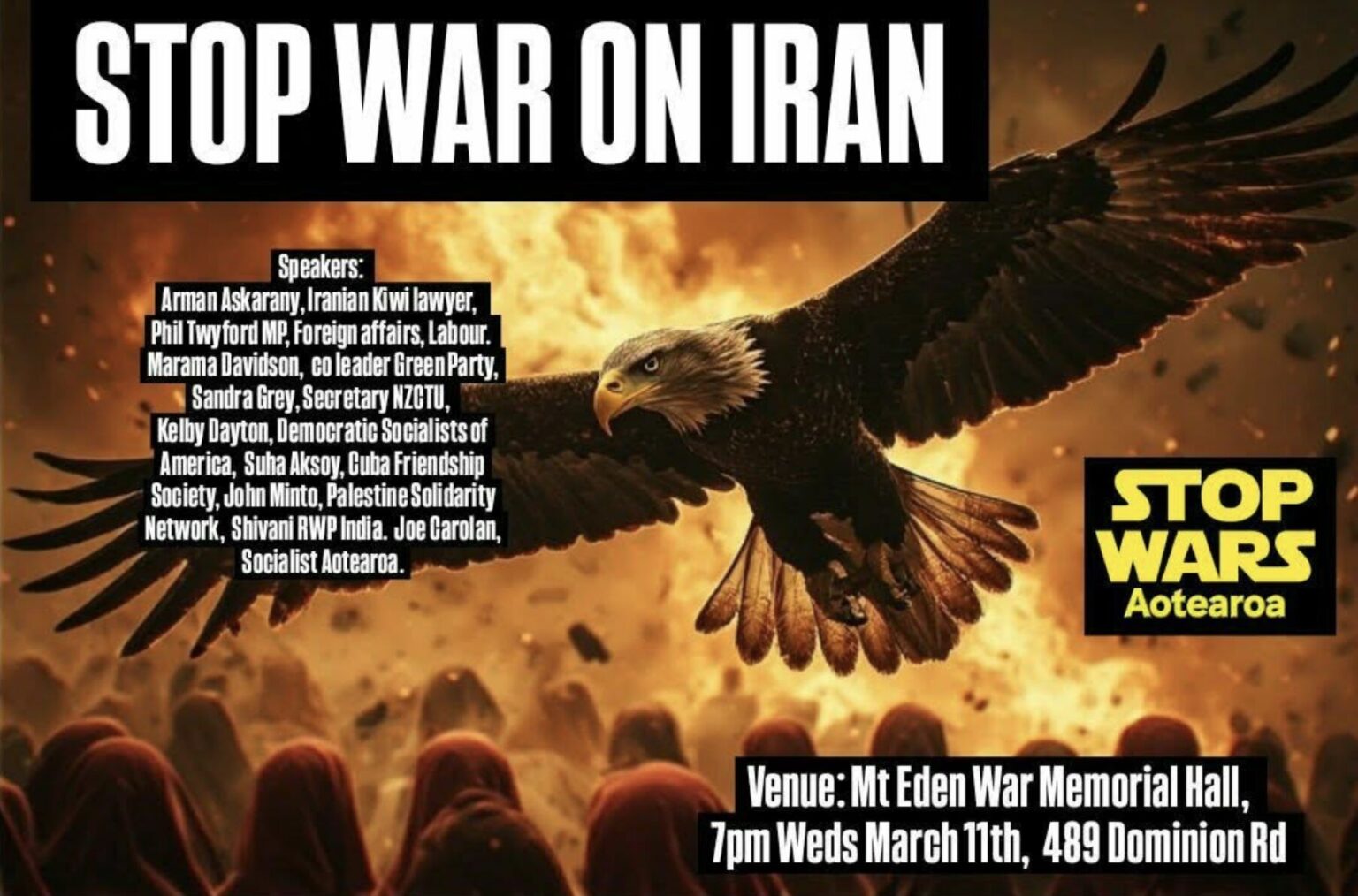 An anti-war meeting in Auckland that was protested against by pro ...