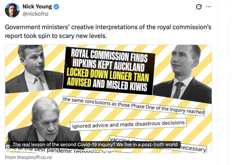 National, ACT and NZF are lying to you about covid inquiry for a reason