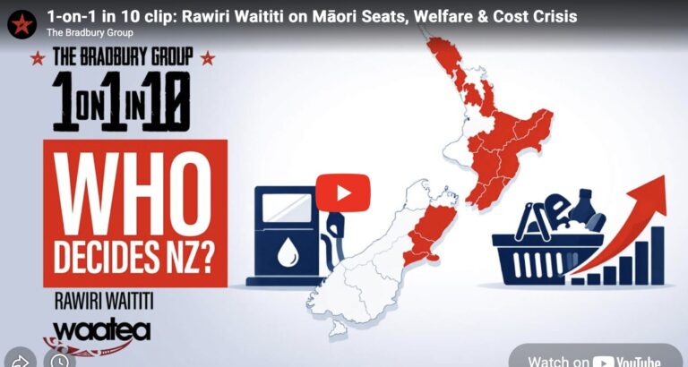 1-on-1 in 10 clip: Rawiri Waititi on Māori Seats, Welfare & Cost Crisis