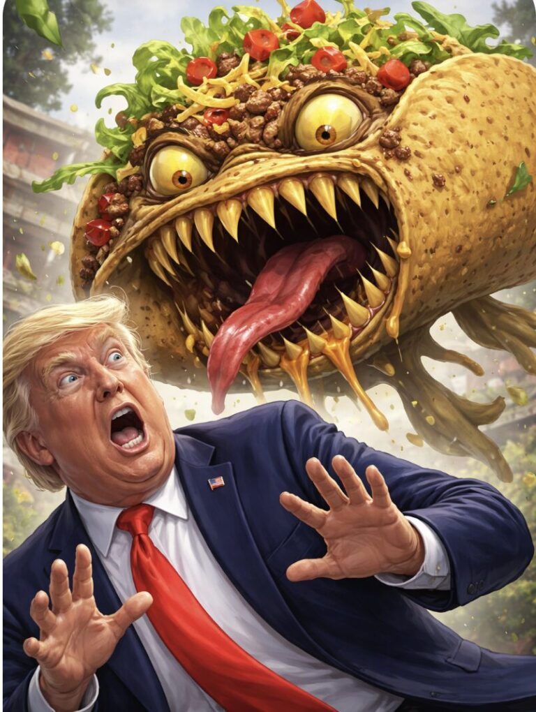 Trump hilariously chickens out of his own TACO