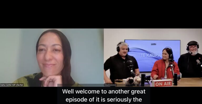Te Kaupapa Election 26 weekend political podcast: with Labour Party MP – Arena Williams + Green MP – Kahurangi Carter