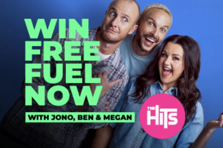 Win free fuel now with Jono, Ben & Megan - The Hits.