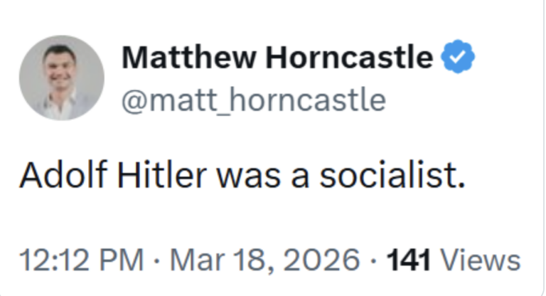 Crypto-fascist and Property Pimp Matthew Horncastle MUST run for National