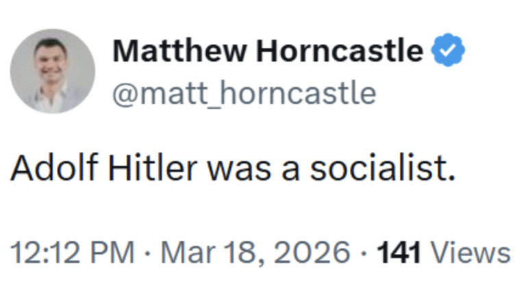 Crypto-fascist and Property Pimp Matthew Horncastle MUST run for National