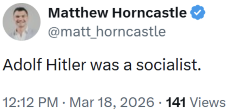 Crypto-fascist and Property Pimp Matthew Horncastle MUST run for National