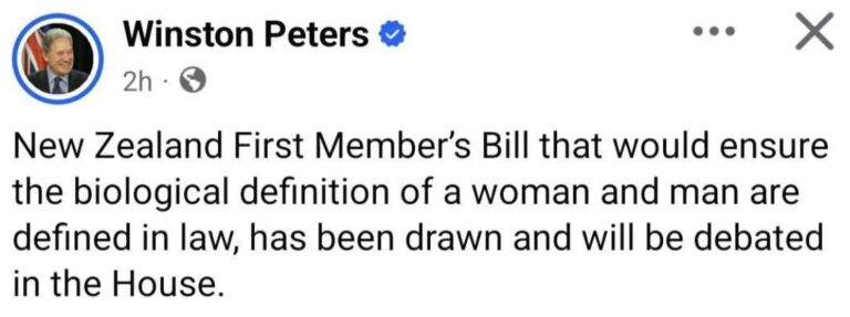 Because that’s what NZ needs right now, old men defining what is a woman