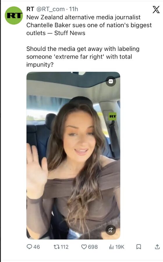 MEDIAWATCH: Ummmm, Russian media is reporting on Chantelle Baker