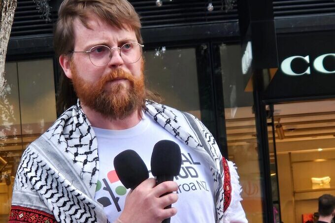 Abducted NZ Gaza flotilla campaigner Sean Janssen . . .