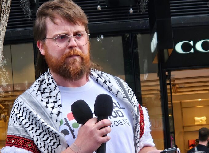 Abducted NZ Gaza flotilla campaigner Sean Janssen . . .