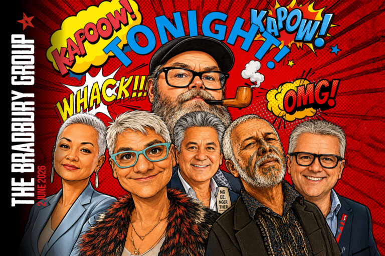 8PM LIVE TONIGHT – The Bradbury Group with Marama Davidson post budget, Mike Smith on polluter cover up + Political Panel: John Tamihere, Matthew Hooton and Matthew Tukaki
