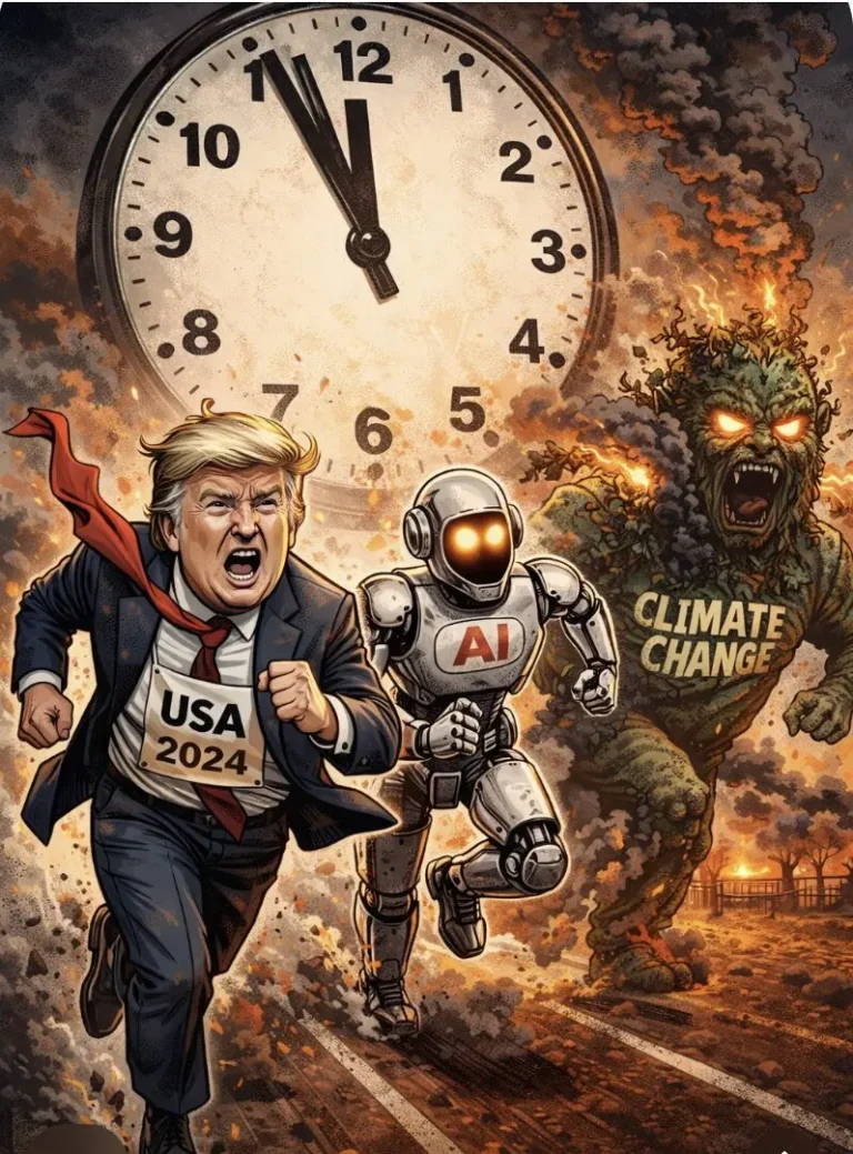The collapse of Western Civilisation via Social Media, Trump, Climate Change, Covid Backlash, AI and Oligarchy