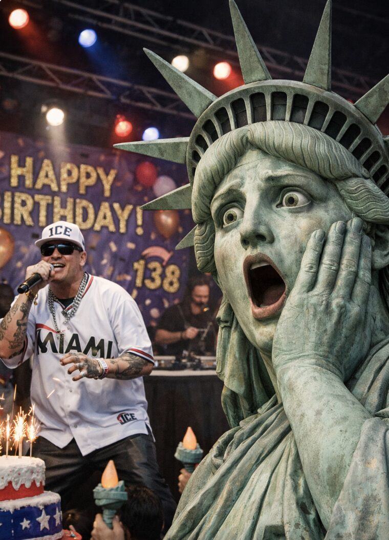 To be fair – nothing manages to celebrate the sham 250 year democracy of a neofascist regime quite like Vanilla Ice