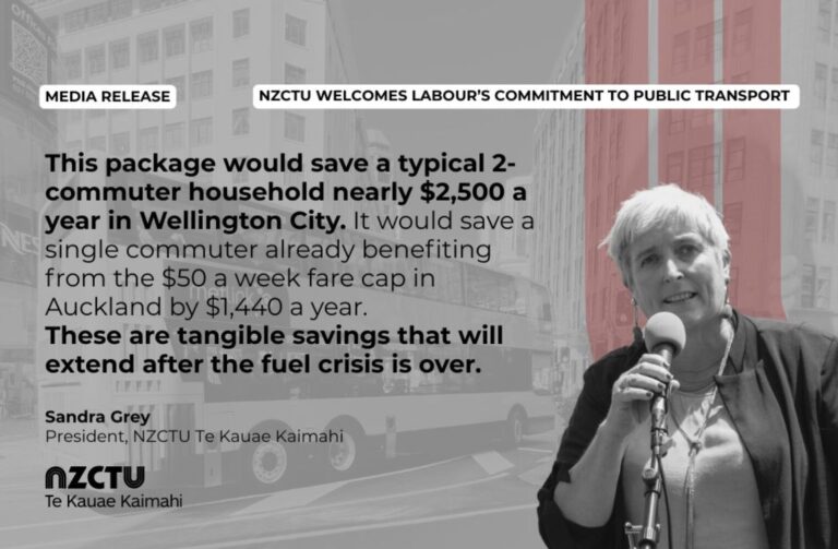 NZCTU welcomes Labour’s commitment to public transport