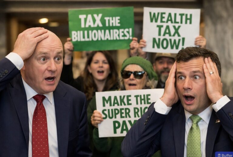ACT + National freak out over Greens taxing Billionaires