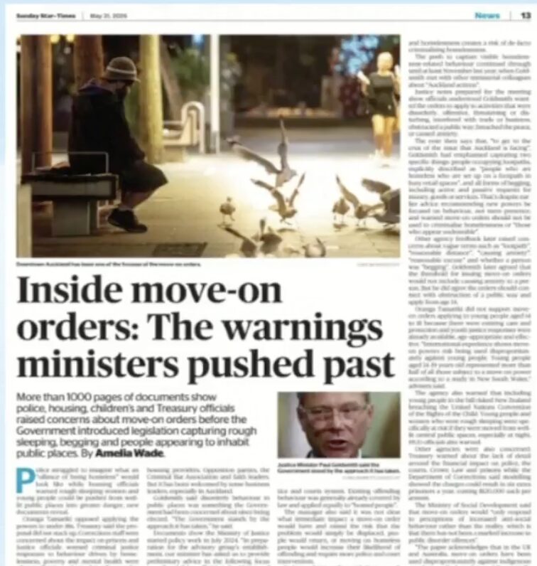 EVERYONE has warned move on powers will be detrimental – Government decided to arrest the homeless anyway