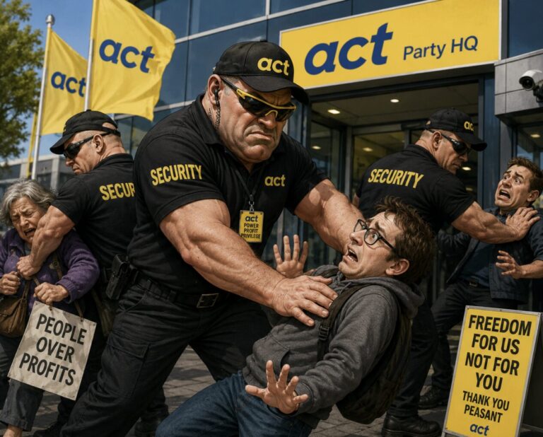 ACT want to paramilitarize Vigilante Security Goons to touch our kids & whanau