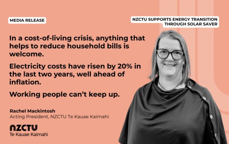 NZCTU supports energy transition through Solar Saver